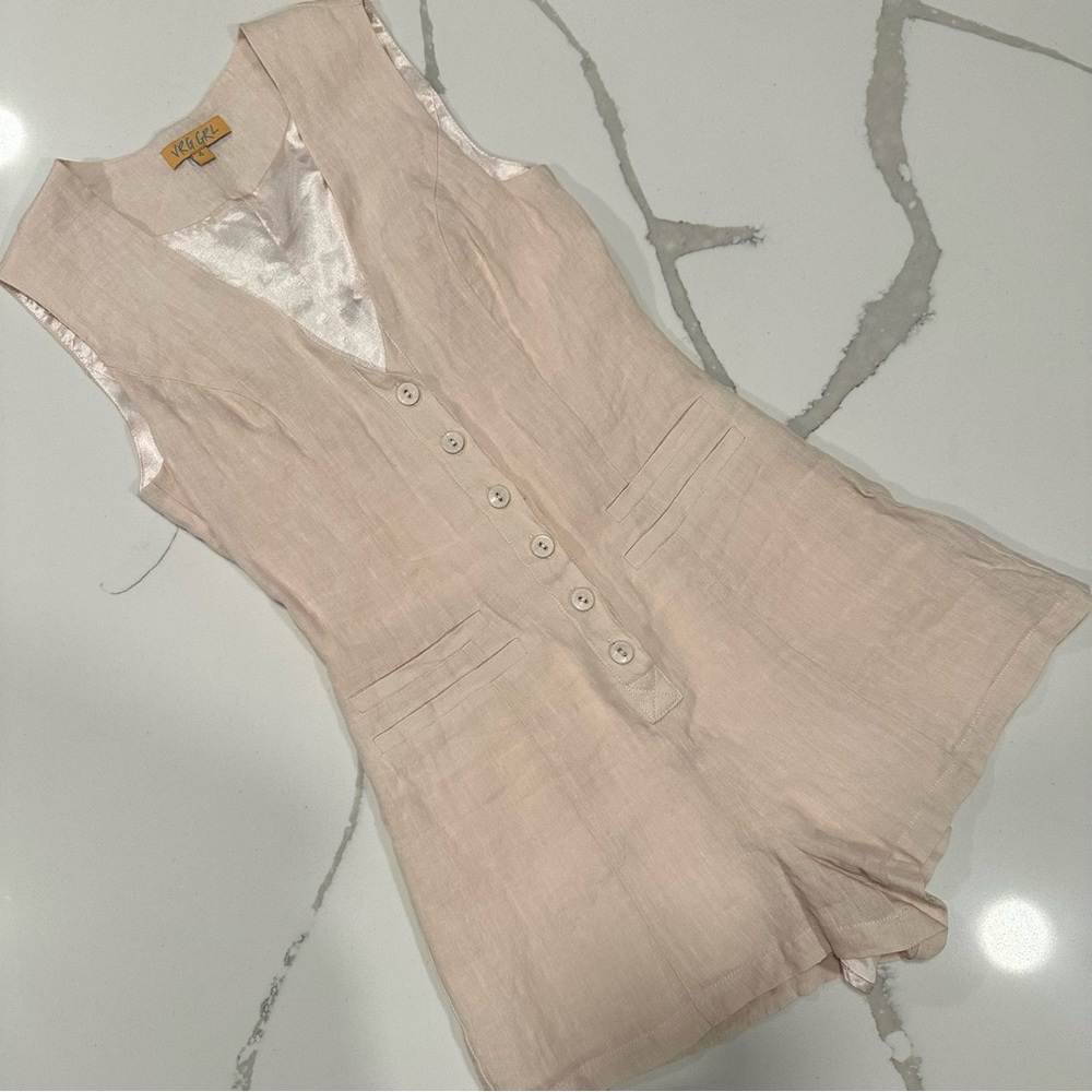 Linen Romper | VRG GRL